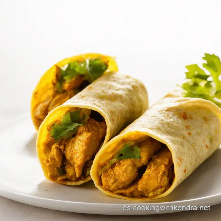 Wraps de Solomillo de Pollo al Curry y Mango