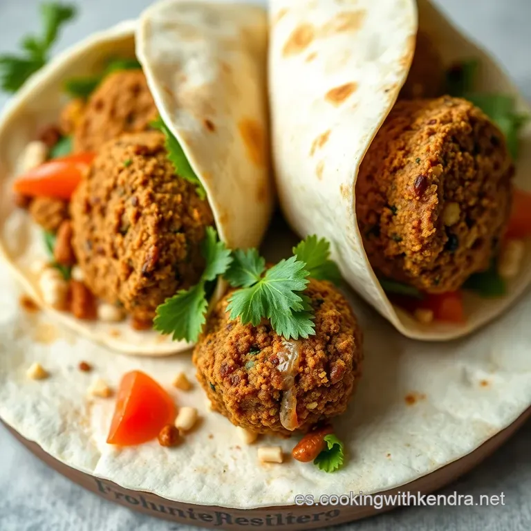 Wraps Veganos De Falafel Espinacas Y Tzatziki presentation